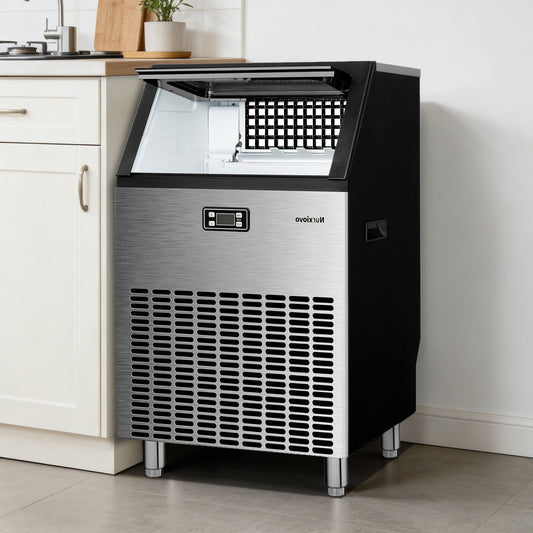 200lbs/24H Commercial Ice Maker Machine with 48lbs Storage Ice Bin Z5895