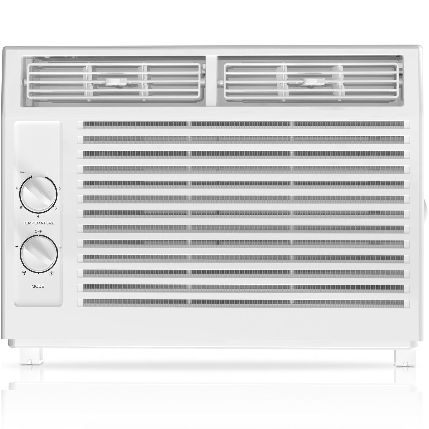 KISSAIR 5000 BTU Mechanical Window air conditioner, Cools Up to 150 sq.ft for Small Rooms, 42dB White