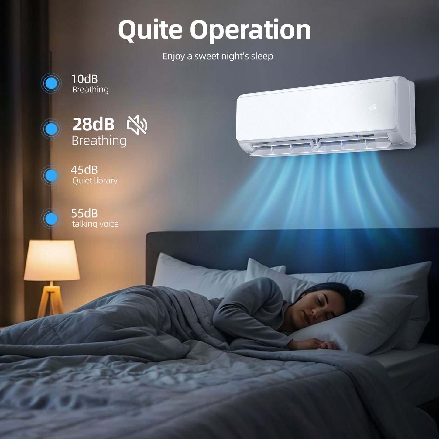 KISSAIR 12000 BTU Mini Split Air Conditioner and heat, remove control ,Wifi, 22 SEER2 Energy Efficient 115V ,ductless air conditioner,for750 sq.ft