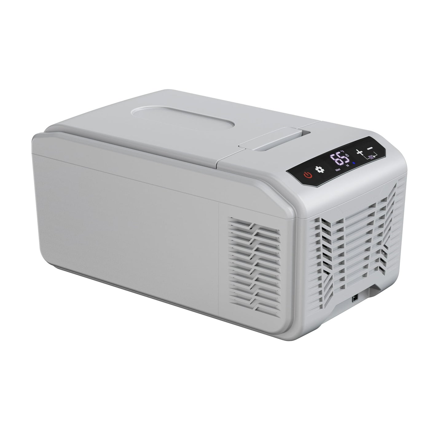 LHRIVER 16QT(15L) Dual-Power Car Refrigerator -4°F~68°F, 12V/24V DC & 100-240V AC Portable Freezer/Cooler w/Smart LCD & Battery Protect – Compact Fridge for RV, Camping, Travel