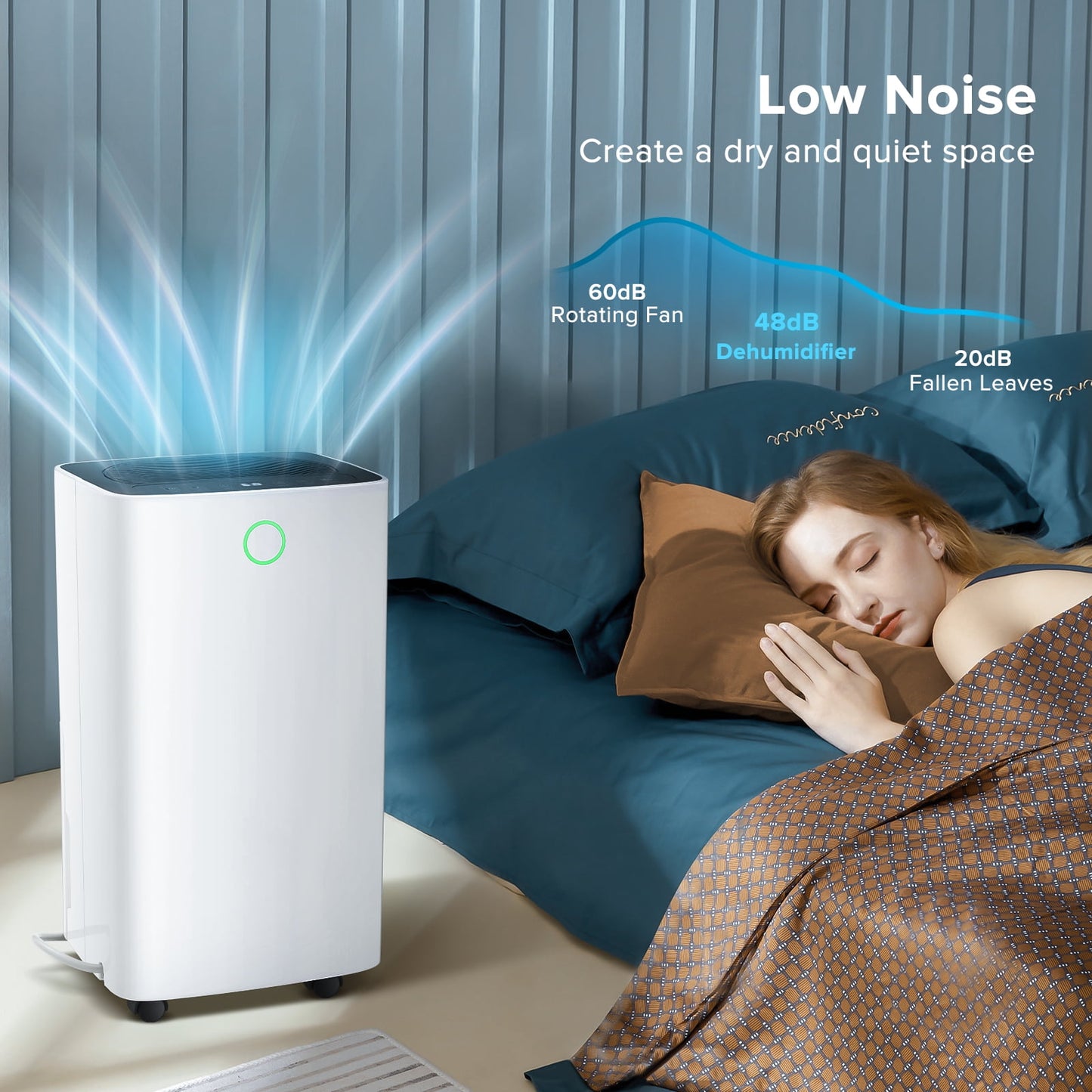 KISSAIR 9 Pints Dehumidifier, 1000 Sq. Ft Coverage Area with 24H Timer, Timer Continuous & Dry Mode, Portable Dehumidifier for Basement/Bathroom/Laundry Room
