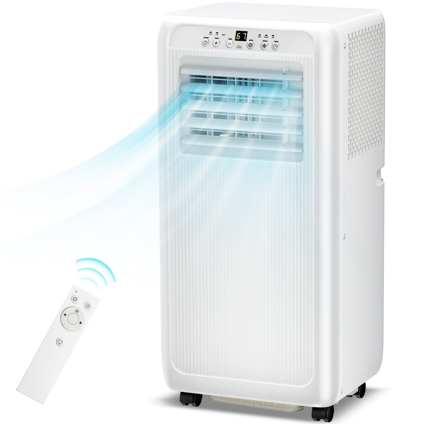 KISSAIR 5000BTU (8000 BTU ASHRAE) Portable Air Conditioner/Dehumidifier/Fan, 3 in 1 AC with 24H Timer for Home/Office