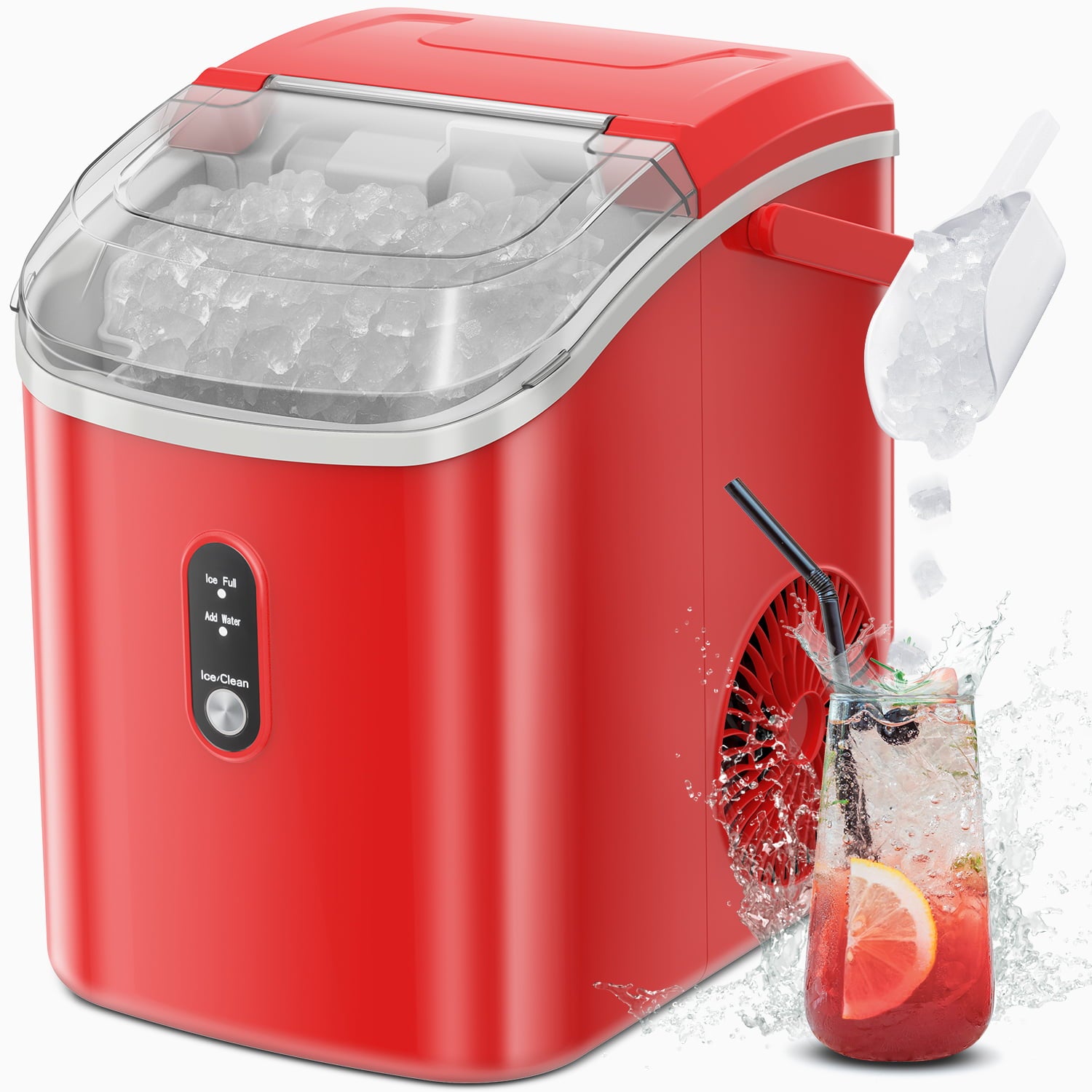 Nugget Ice Maker Countertop, Portable Ice Maker Machine with Self