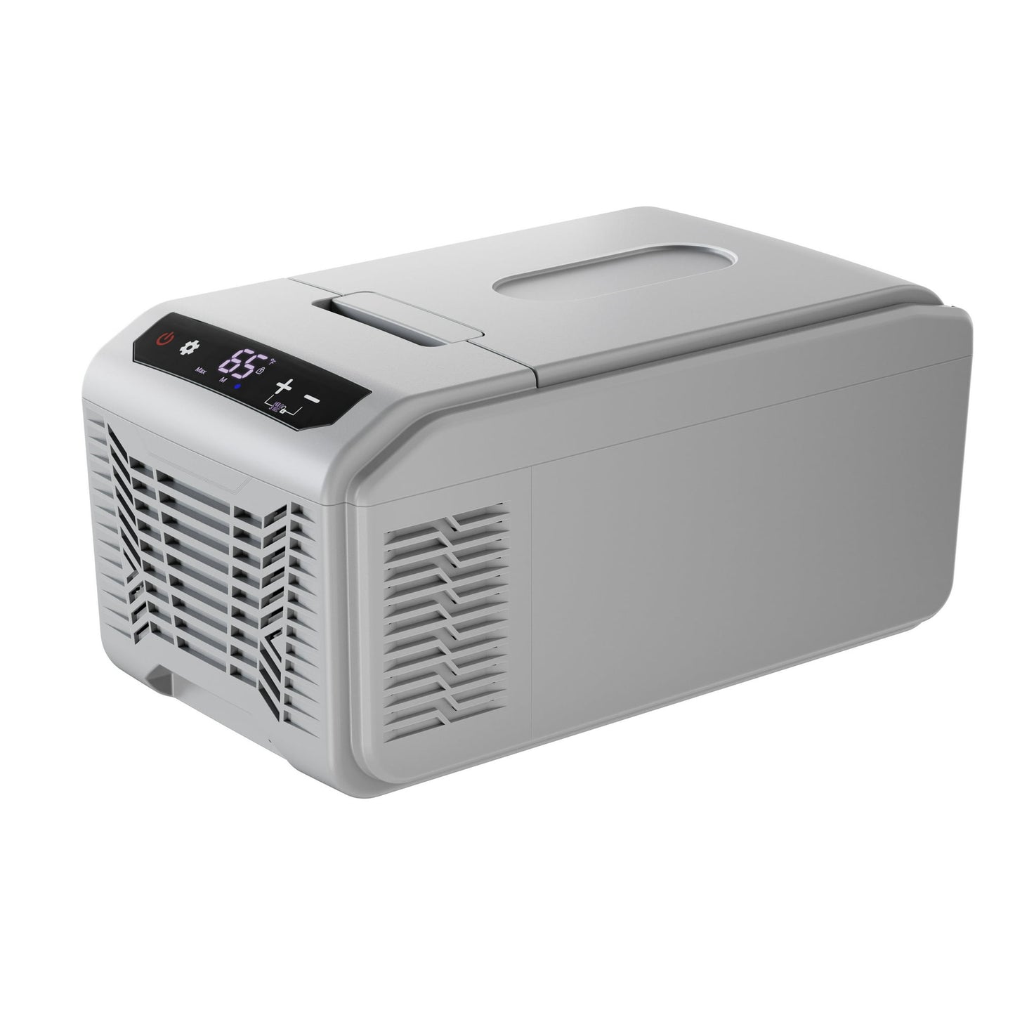 LHRIVER 16QT(15L) Portable Car Refrigerator -68°F~68°F, 12V/24V DC + 100-240V AC Smart Freezer/Cooler Car Fridge w/LCD Panel & Battery Protect for RV/Camping/Travel
