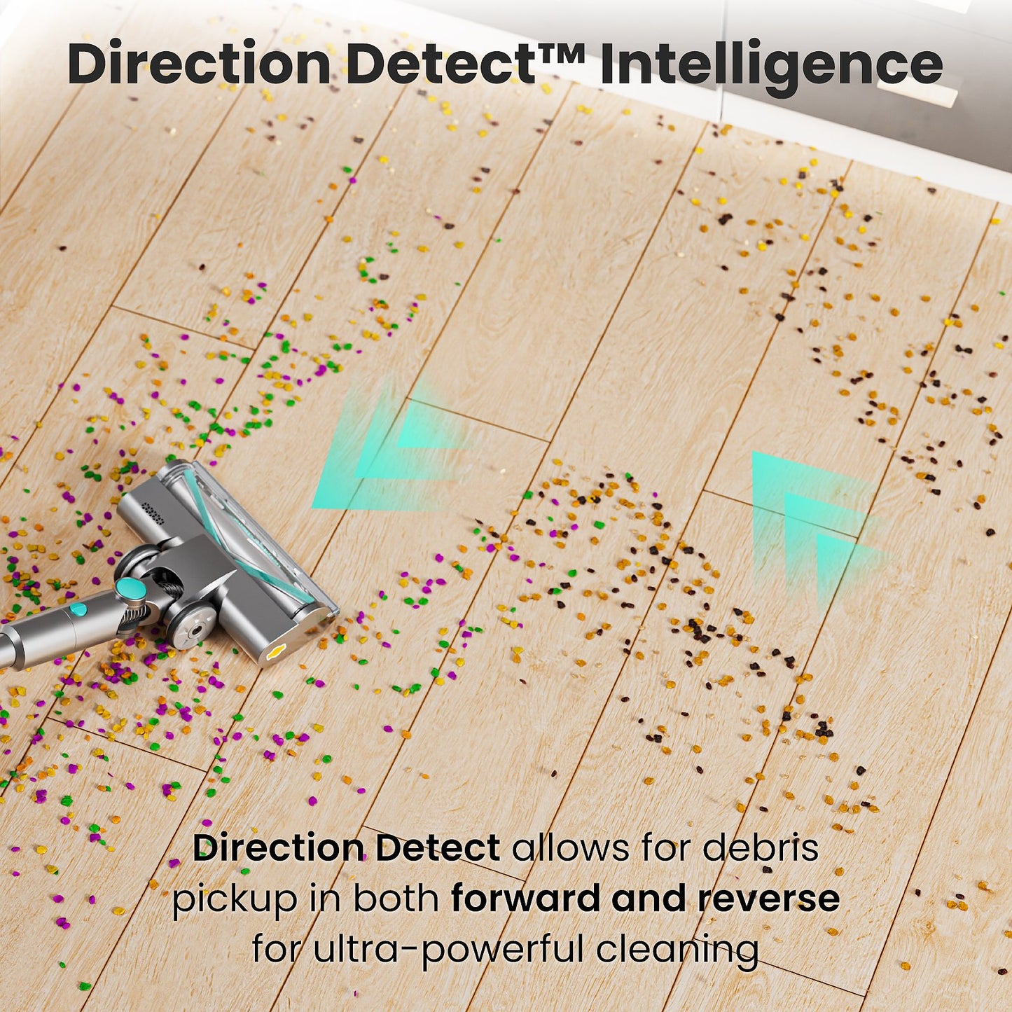 KISSAIR Cordless Vacuum Cleaner with Auto-Empty System, PowerDetect Clean & Empty, DuoClean Detect Nozzle & MultiFlex, Powerful Suction, HEPA Filter, Pet Hair Pickup, Carpets, Hardwood, Tiffany Green