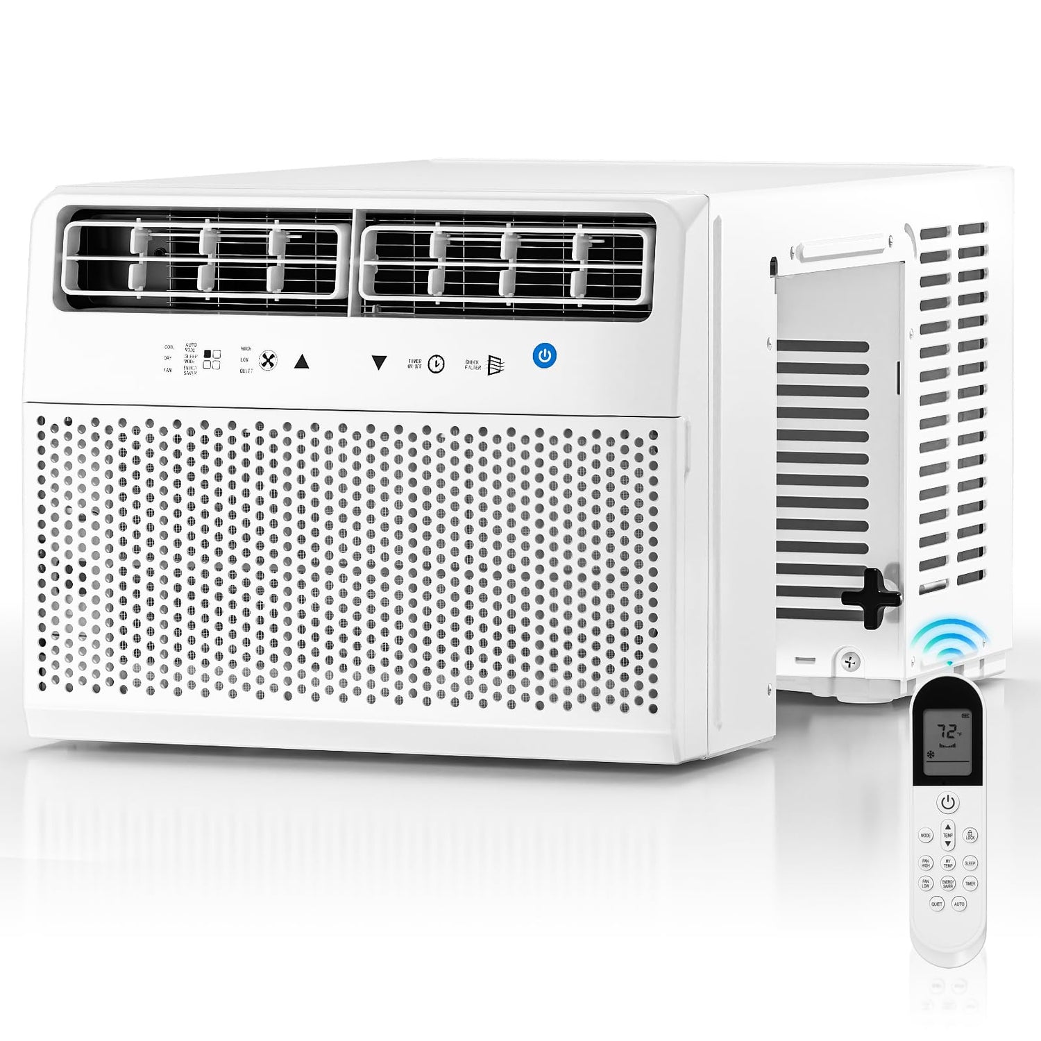 10000/12000 BTU U-Shaped Window Air Conditioner with 6 Modes and White Panel