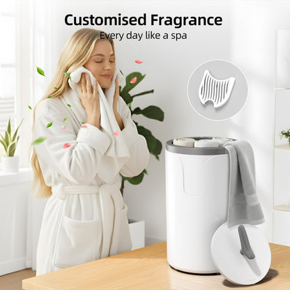 KISSAIR Towel Warmer, 20L Electric Hot Towel Warmer Bucket with 2 Heating Modes, Adjustable Timer, LED Display, Fragrance Holder