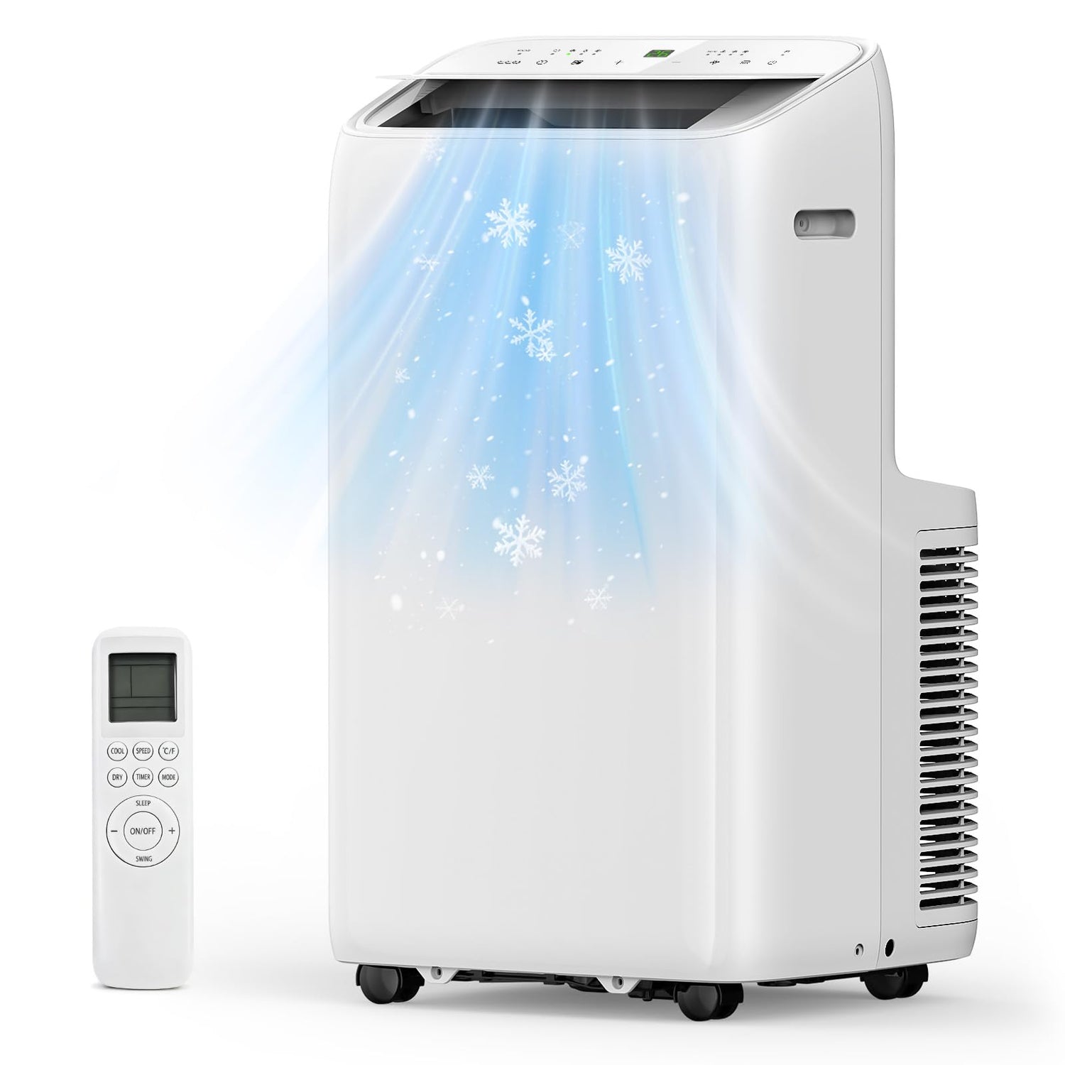 14,000 BTU Inverter Portable Air Conditioner, 6-In-1 with Dual Motor and Drainage-Free Cooling AC7290