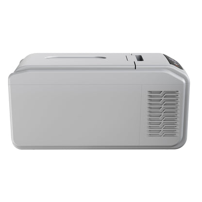LHRIVER 16QT(15L) Dual-Power Car Refrigerator -4°F~68°F, 12V/24V DC & 100-240V AC Portable Freezer/Cooler w/Smart LCD & Battery Protect – Compact Fridge for RV, Camping, Travel
