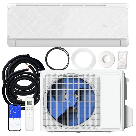 KISSAIR 12000 BTU Mini Split Air Conditioner and heat, remove control ,Wifi, 22 SEER2 Energy Efficient 115V ,ductless air conditioner,for750 sq.ft