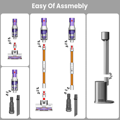 KISSAIR Clean & Empty Cordless Stick Vacuum – Lightweight Cordless with HEPA Filter, Portable, Rechargeable, Auto-Empty System, Stick Vacuum for Pet Hair, Carpets & Hardfloor, Purple