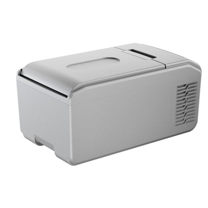 LHRIVER 16QT(15L) Dual-Power Car Refrigerator -4°F~68°F, 12V/24V DC & 100-240V AC Portable Freezer/Cooler w/Smart LCD & Battery Protect – Compact Fridge for RV, Camping, Travel