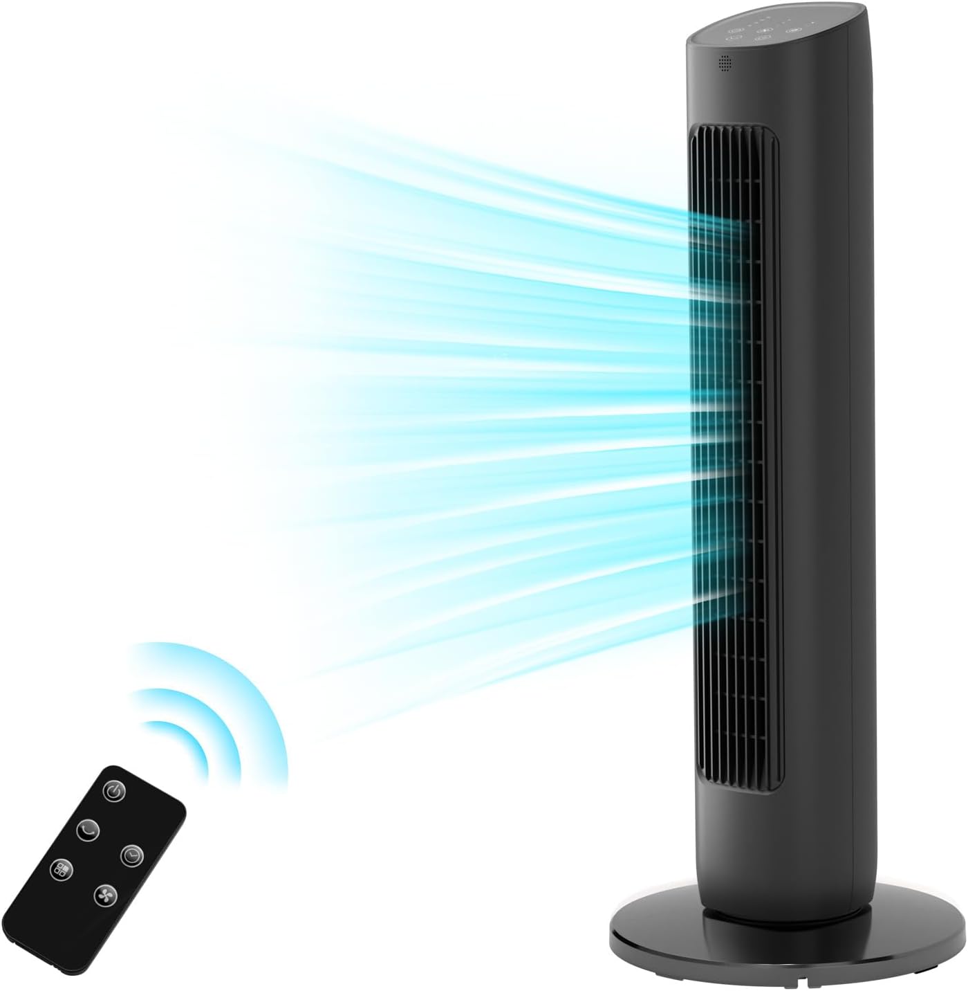 31 Inch Tower Fan 85°Oscillating Quiet Cooling Bladeless 15H Timer Remote Control 5321