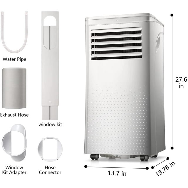 KISSAIR 5200BTU(8000BTU ASHRAE) Portable Air Conditioner,3 in 1 Portable AC with Remote Control Unit for Home & Office