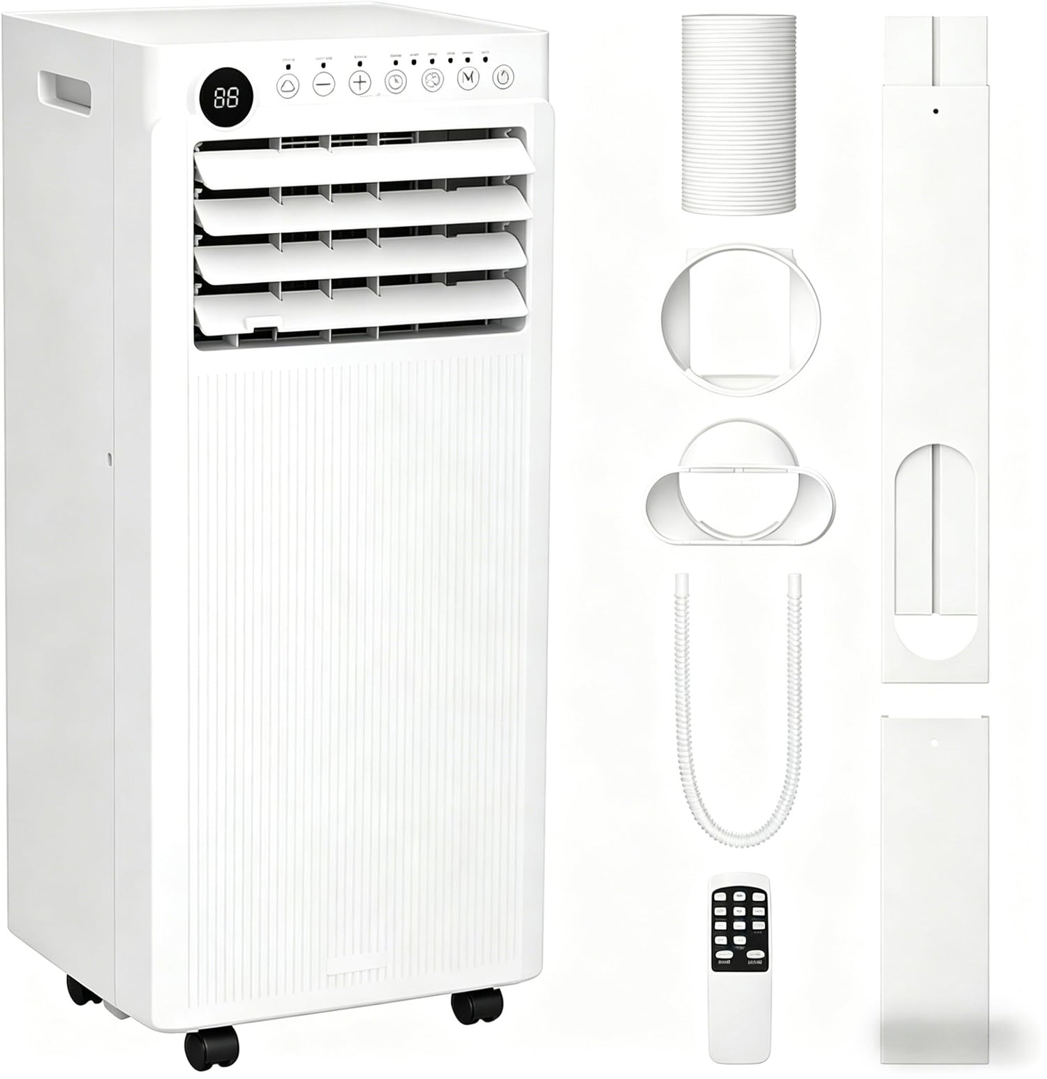 8000/10000BTU Portable Air Conditioner 4-in-1 with Drainage-free Cooling and Window Kits AC5419