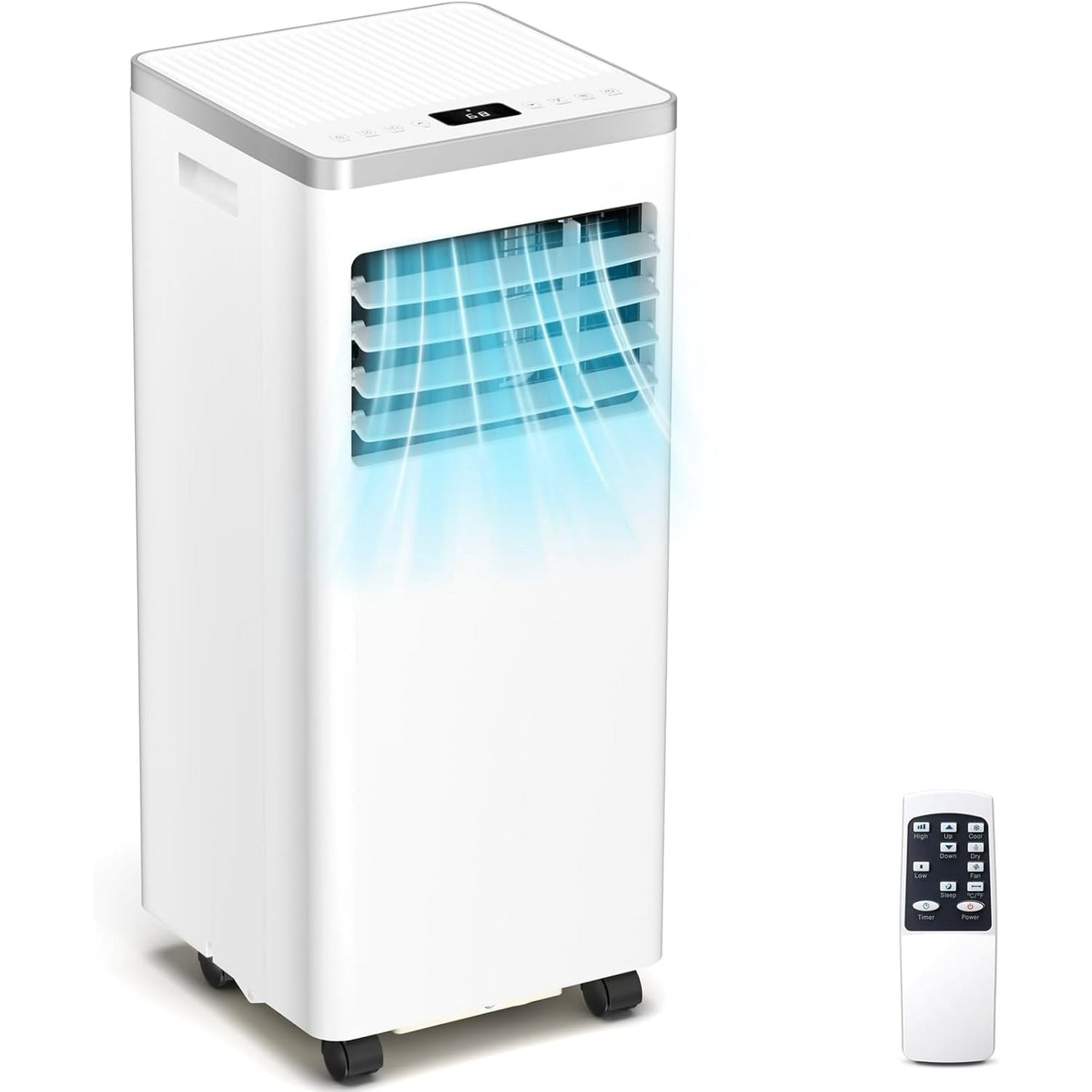 8000/10000 BTU Portable Air Conditioner 3-in-1 Modes with Remote Control LED Display A4213