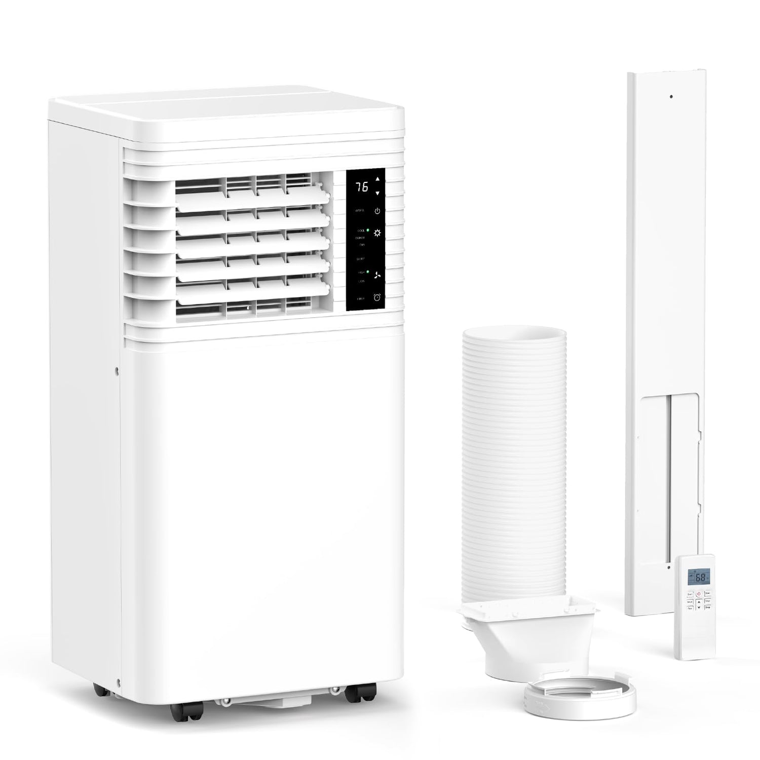 8000/10000 BTU Portable Air Conditioner 4-in-1 with Window Vent Kit and Remote Control