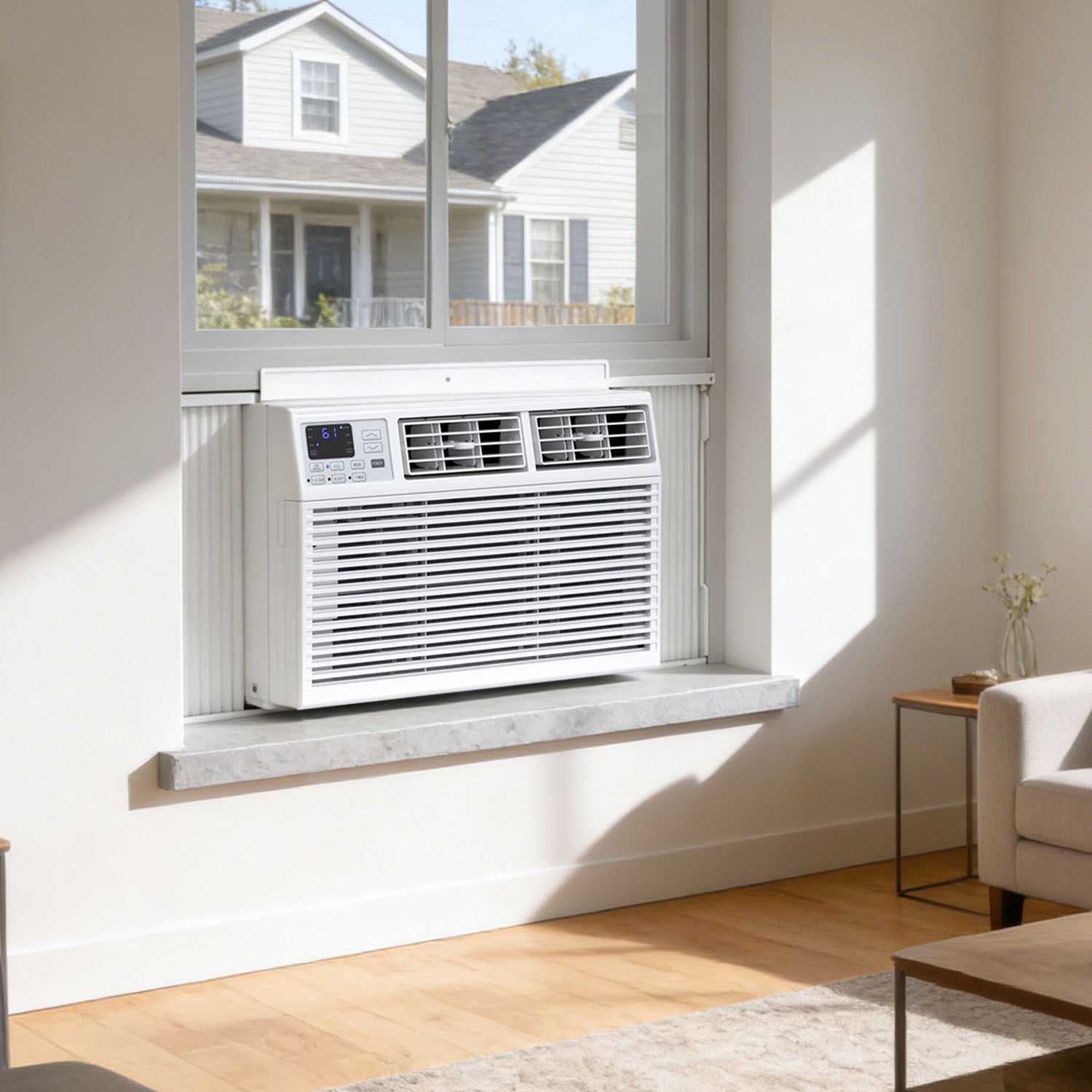 8000 BTU Window Air Conditioner Cools up to 350 Sq. ft with Remote Control Energy Saving