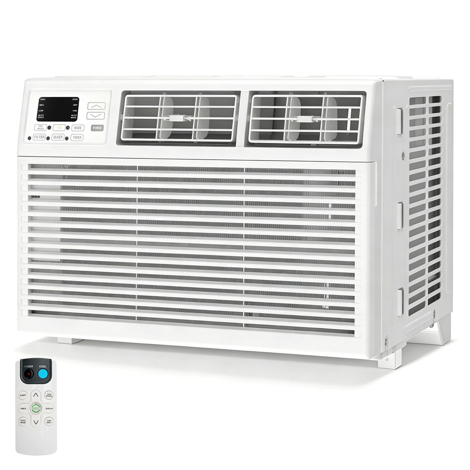 8000 BTU Window Air Conditioner Cools up to 350 Sq. ft with Remote Control Energy Saving