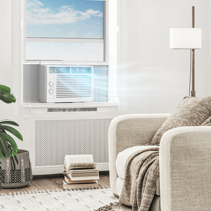 KISSAIR 5000 BTU Mechanical Window air conditioner, Cools Up to 150 sq.ft for Small Rooms, 42dB White