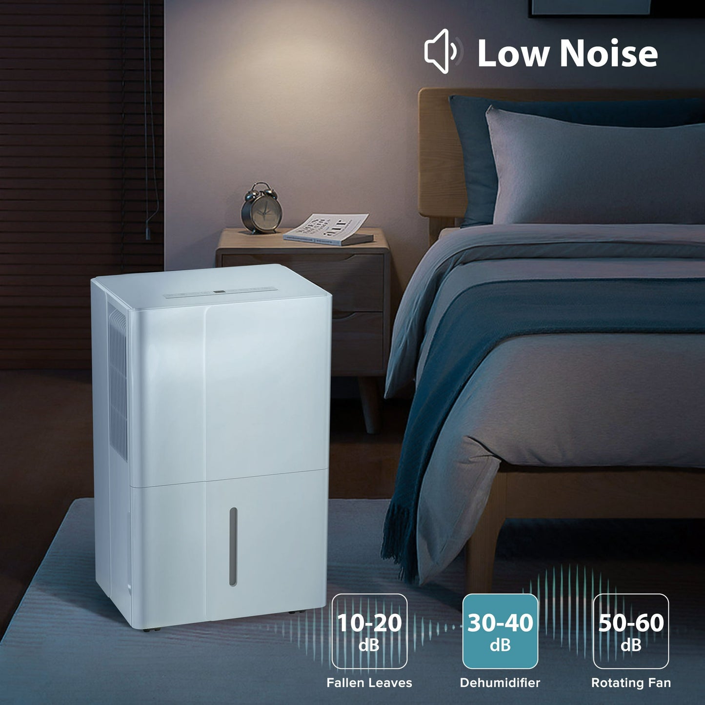 KISSAIR 9 Pints Dehumidifier, 1000 Sq. Ft Coverage Area with Timer Continuous & Dry Mode, 24H Timer, 2L Water Tank, Portable Dehumidifier for Basement/Bathroom/Laundry Room