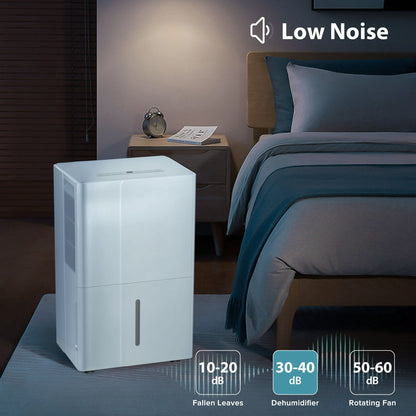 KISSAIR 9 Pints Dehumidifier, 1000 Sq. Ft Coverage Area with Timer Continuous & Dry Mode, 24H Timer, 2L Water Tank, Portable Dehumidifier for Basement/Bathroom/Laundry Room