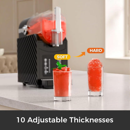Slushie Machine for Home, Slushy Machine with 3 Preset Modes Frozen Juice Slush Milkshake, No Ice Needed, Adjustable Hardness, Self-Cleaning Function, Safety Protection, Frozen Drink Maker