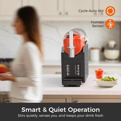 Slushie Machine for Home, Slushy Machine with 3 Preset Modes Frozen Juice Slush Milkshake, No Ice Needed, Adjustable Hardness, Self-Cleaning Function, Safety Protection, Frozen Drink Maker