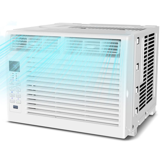 KISSAIR 6,000 BTU 115V U Shaped Window Air Conditioner, for Small Room AC Unit air conditioner Easy Installation, Cools up to 250 Sq. Ft