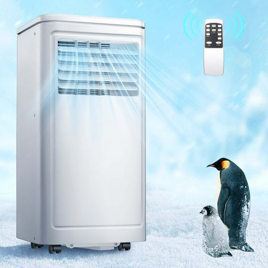 Auseo Portable Air Conditioner, 8,000 BTU Ashrae, 4-in-1 Quiet AC with Dehumidifier, Fan, Sleep Mode & Washable Filter for Rooms up to 350 Sq. Ft