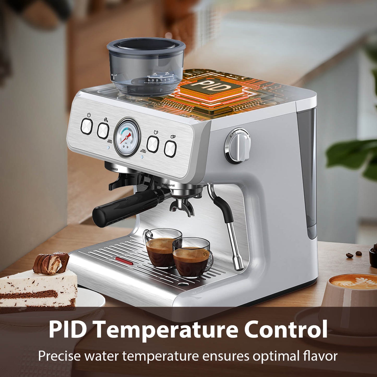 KISSAIR Semi-Automatic Espresso Machine with Grinder