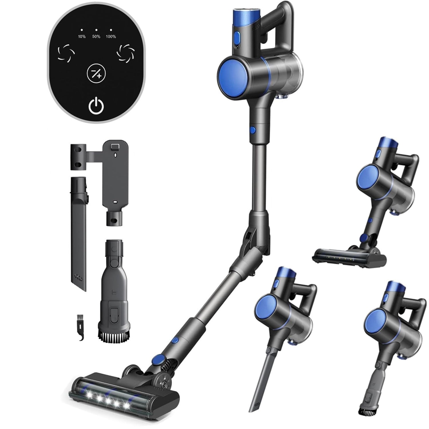 Cordless Stick Vacuum Cleaner with 30Kpa Powerful Suction 40Mins Runtime for Hardwood Floor Carpet Pet Hair