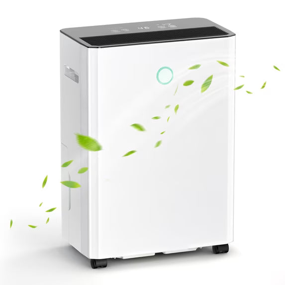KISSAIR 15 Pints Portable Dehumidifiers, 2100 Sq. ft Coverage Area, Auto Shut off, 24H Timer, 4L Water Tank, Drain Hose, Dehumidifier for Room/Bathroom/Basement