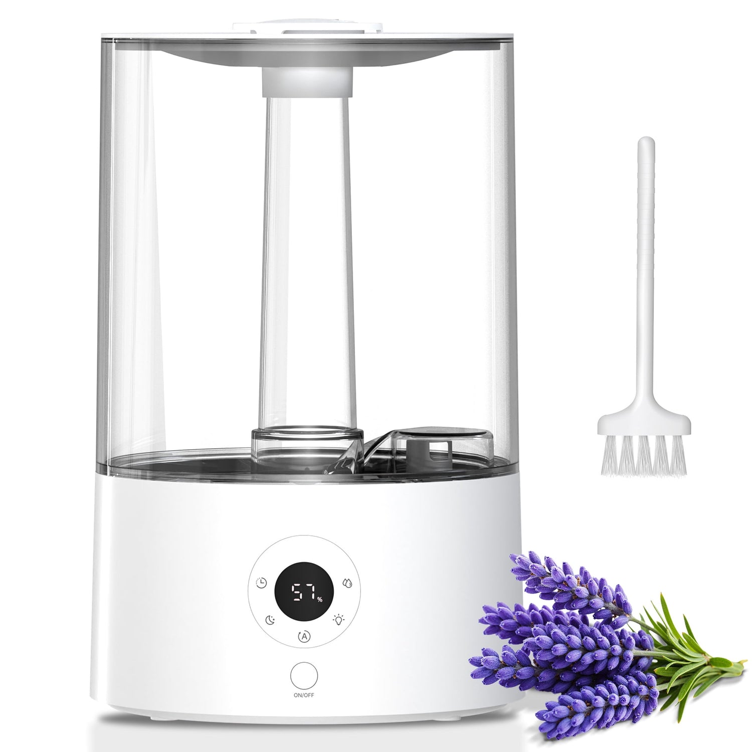 KISSAIR Cool Mist Humidifier for Room, 4L Top-Fill & 50H Runtime Ultrasonic Humidifier, 22dB Quiet Ultrasonic Humidifier for Home, Touch Control
