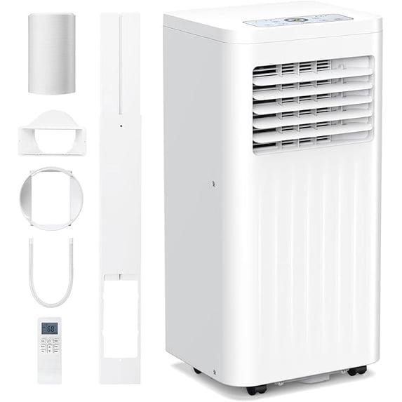 KISSAIR Portable Air Conditioner, 10,000 BTU Ashrae, 3-in-1 Portable AC Cooler, Dehumidifier& Fan Mode, Remote Control, Floor Standing AC 6,000 BTU (SACC) up Cooling to 450 Sq.ft