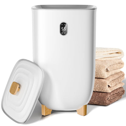 KISSAIR Towel Warmer, 40L Electric Hot Towel Warmer Bucket with 2 Heating Modes, Adjustable Timer, LED Display, Fragrance Holder