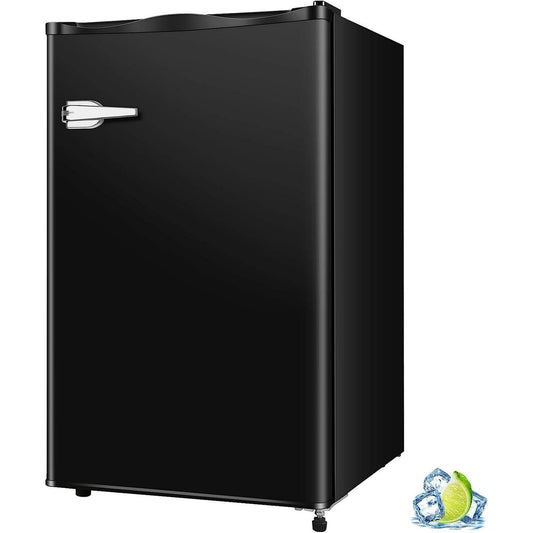 KISSAIR Upright Compact Freezer 2.3 Cu.ft, Freestanding Mini Freezer with Removable Shelf, Single Door, Adjustable Temperature Control, for Home, Office, Apartment (Black)