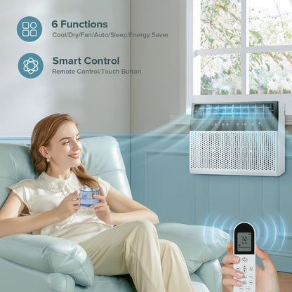 KISSAIR 10,000 BTU 6 in1 Modes U Shaped Window Air Conditioner with Remote Control & 24H Timer,Energy-Saving & Low Noise for Home/Office/Dorm/Apartment, Cools up to 450 Sq.ft.