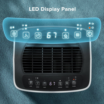 KISSAIR 9 Pints Dehumidifier, 1000 Sq. Ft Coverage Area with 24H Timer, Timer Continuous & Dry Mode, Portable Dehumidifier for Basement/Bathroom/Laundry Room