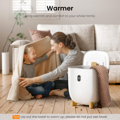 KISSAIR Towel Warmer, 25L Electric Hot Towel Warmer Bucket with 2 Heating Modes, Adjustable Timer, LED Display, Fragrance Holder